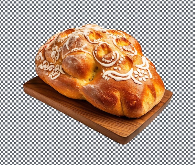 Sweet Pan de Muerto isolated on transparent background