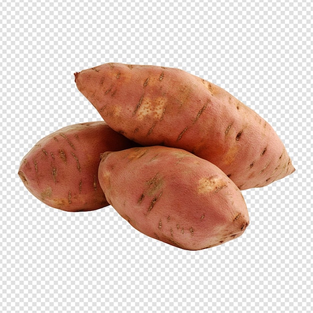 Sweet Potatoes isolated on transparent background cut out