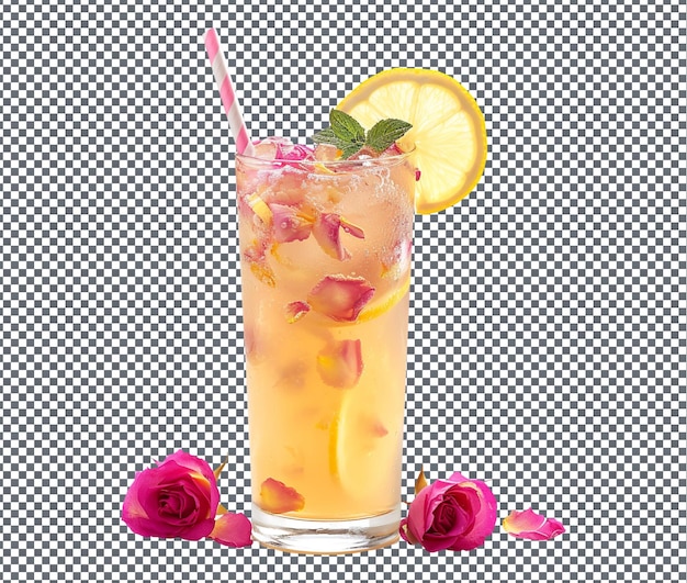 Sweet Rosewater Lemonade isolated on transparent background