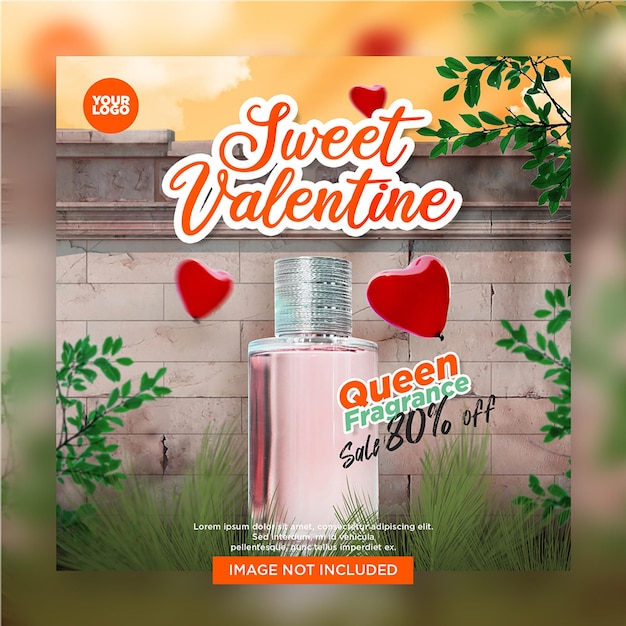 Sweet Valentine Cosmetics Sale Banner