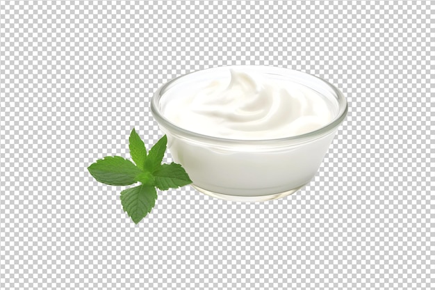 Sweetened cream isolated on a transparent background