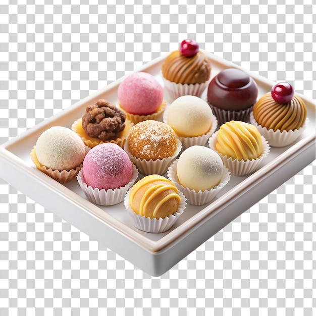 PSD sweets isolated on transparent background