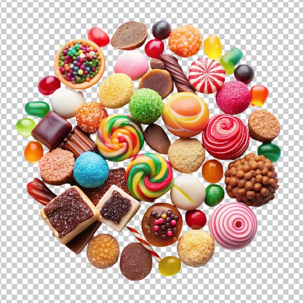 sweets on transparent background