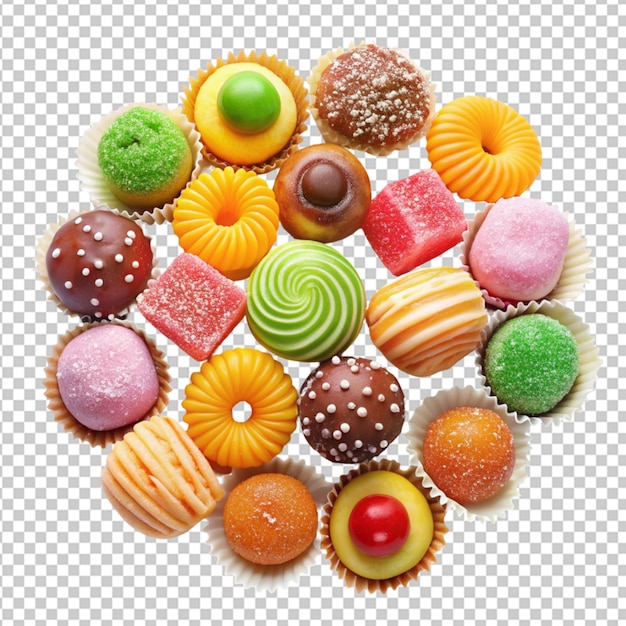 sweets on transparent background