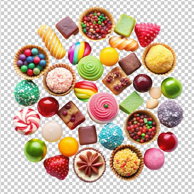 sweets on transparent background