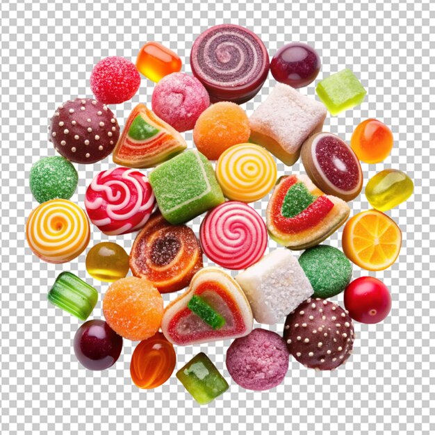 sweets on transparent background