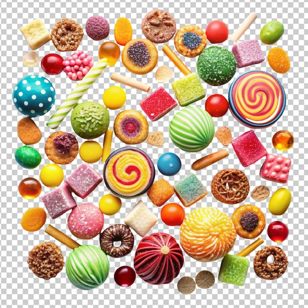 sweets on transparent background