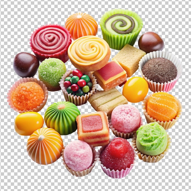 sweets on transparent background