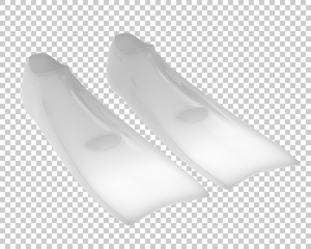 Swim fins on transparent background 3d rendering illustration