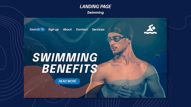 PSD swimming benefits template landing page