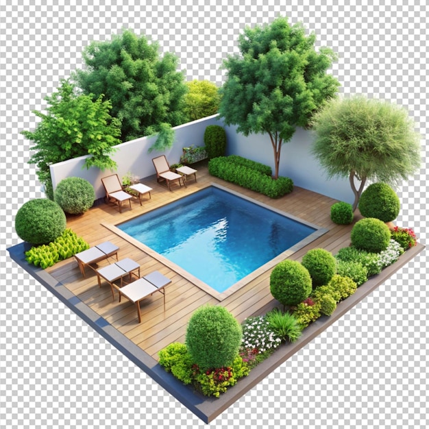 PSD swimming pool garden