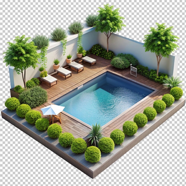 PSD swimming pool garden