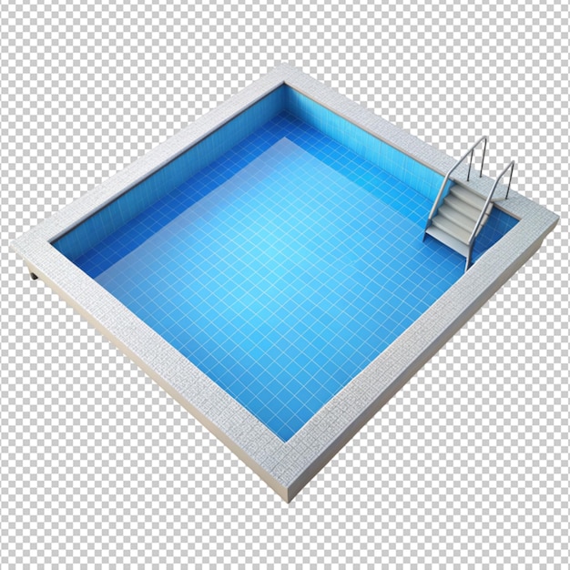 PSD swimming pool on transparent background