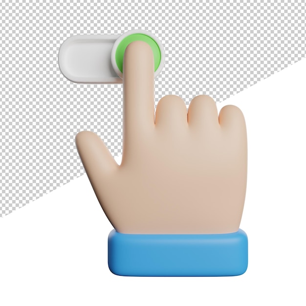 Switch Gestures Hands front view 3d rendering icon illustration on transparent background