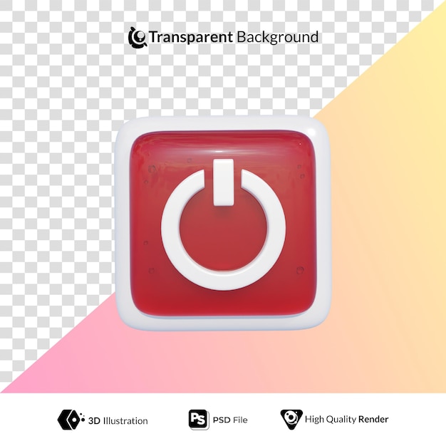 Switch Power Off Smartphone Icon 3d Illustration