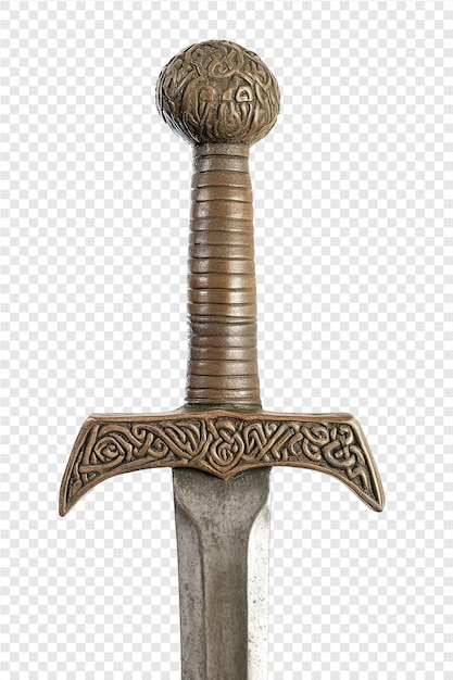 a sword with a gold and silver color