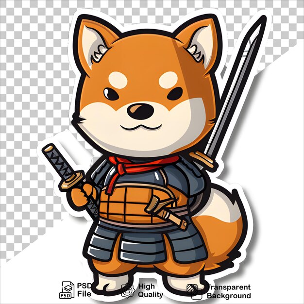 SwordWielding Cartoon Dog Transparent PNG