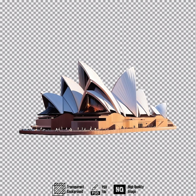 PSD sydney opera house on transparent background