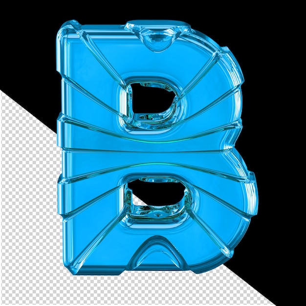 Symbol 3d with horizontal straps letter b