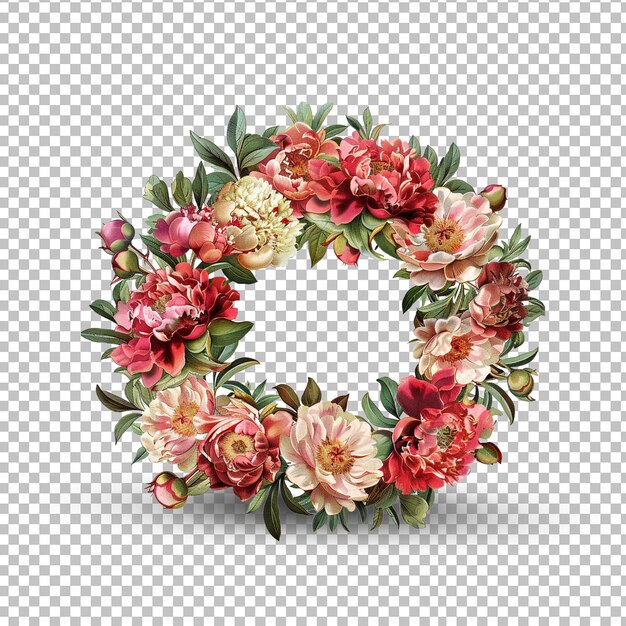 PSD a symbol is made by roses on white transparent background png