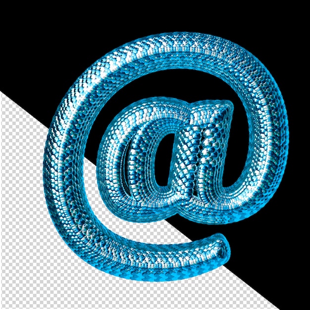 Symbol made of blue and silver like the scales of a snake