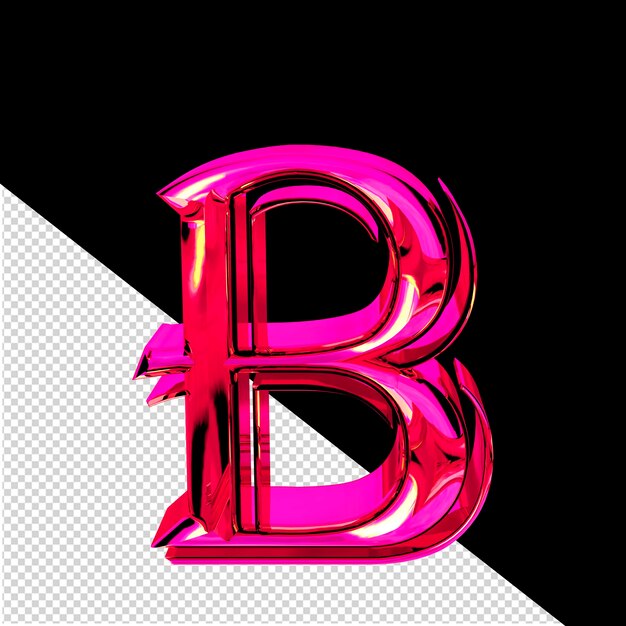 Symbol made of pink letter b