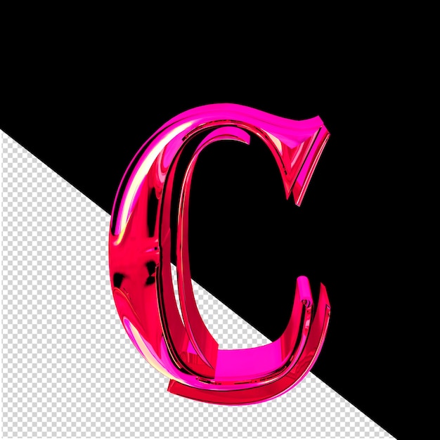 Symbol made of pink letter c