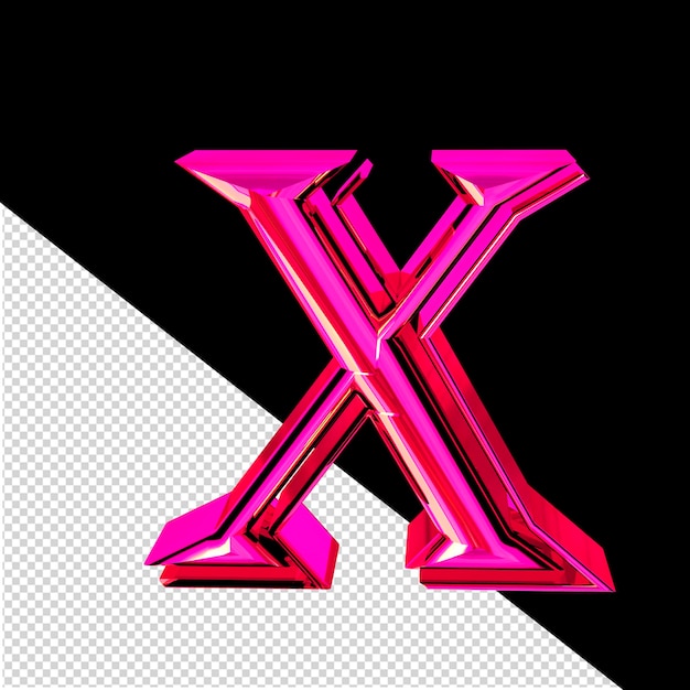 Symbol made of pink letter x