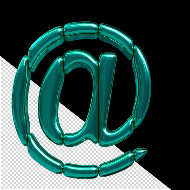 PSD symbol made of turquoise vertical blocks