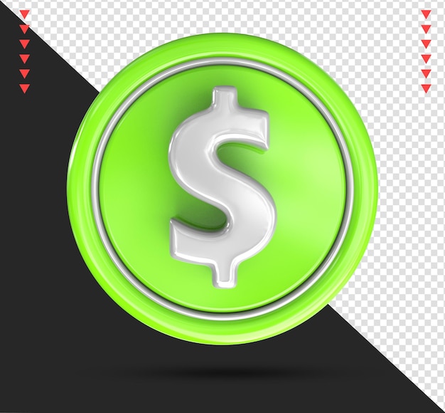 Symbol money 3d render