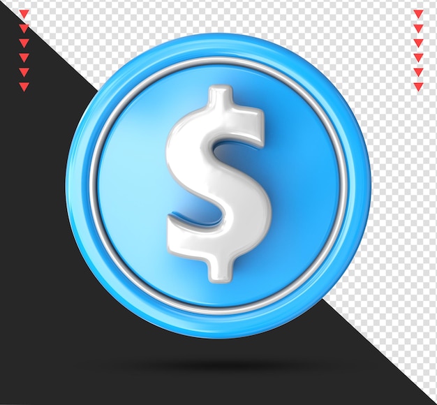 Symbol money 3d render