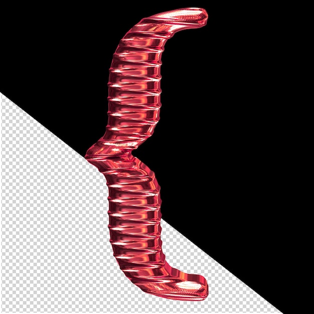 Symbol ribbed horizontally