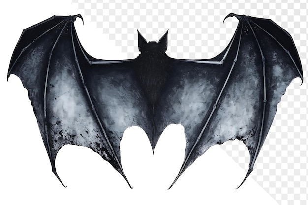 Symmetrical Fantasy Bat Wings in Moody Comic Style