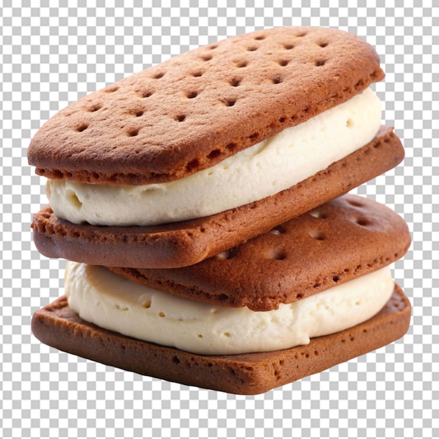 symphony of sweetness two ice cream sandwiches on transparent on background