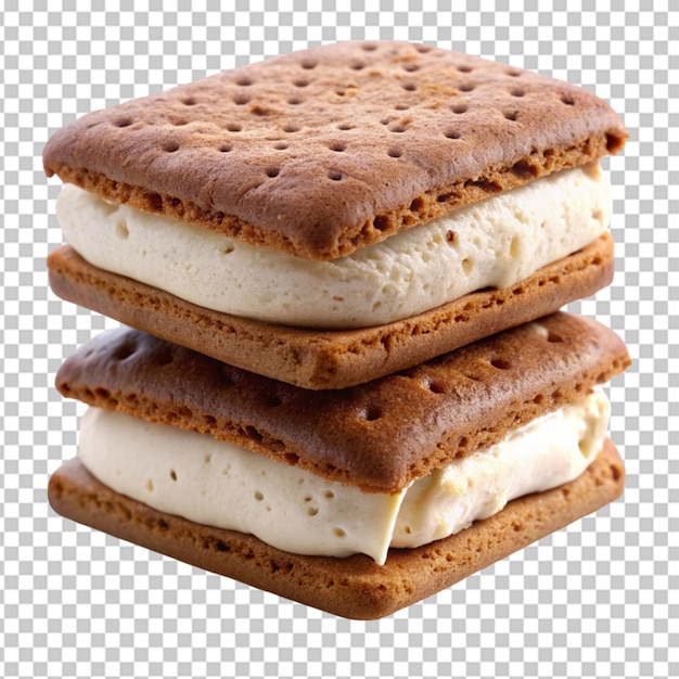 symphony of sweetness two ice cream sandwiches on transparent on background