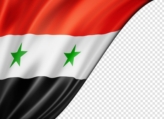 Syrian flag isolated on white banner