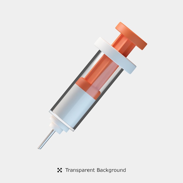 Syringe 3d icon illustration