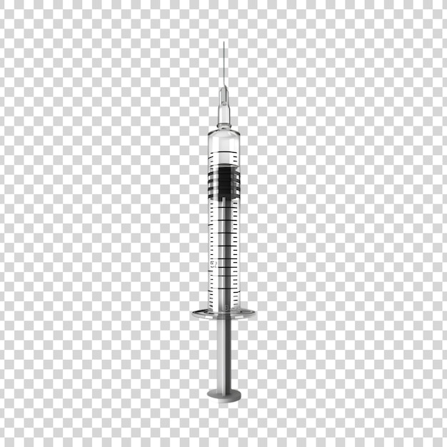 PSD a syringe isolated on a transparent background