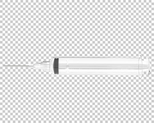 Syringe on transparent background 3d rendering illustration