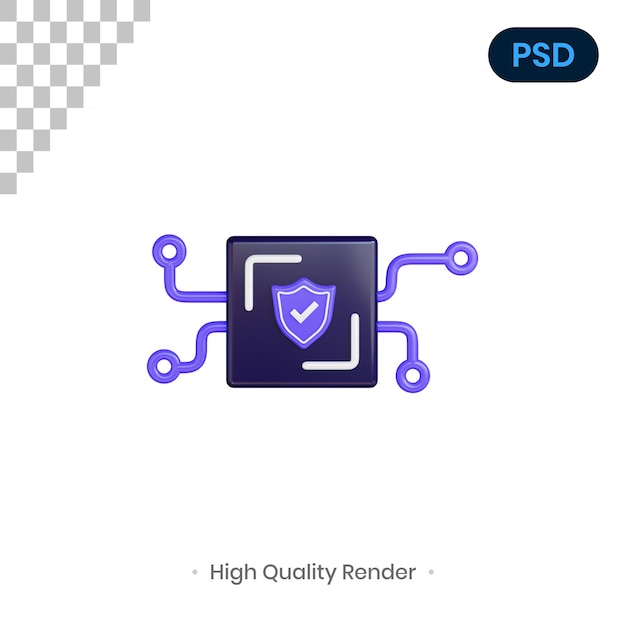 System 3D Render Illustration Premium Psd