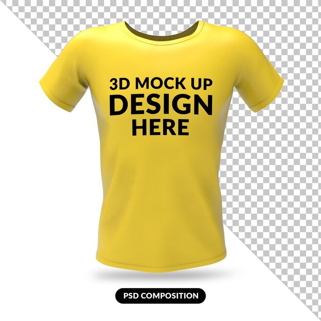 T-shirt isolated 3d rendering premium PSD