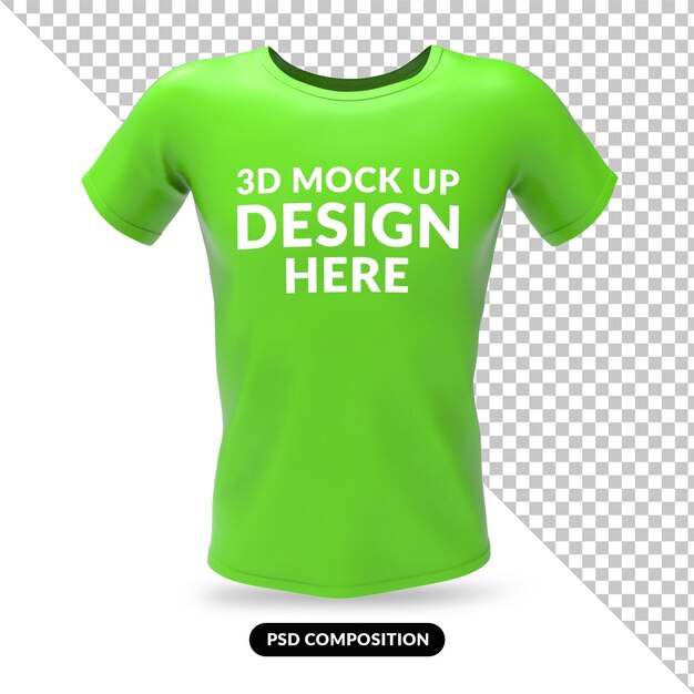 T-shirt isolated 3d rendering premium PSD