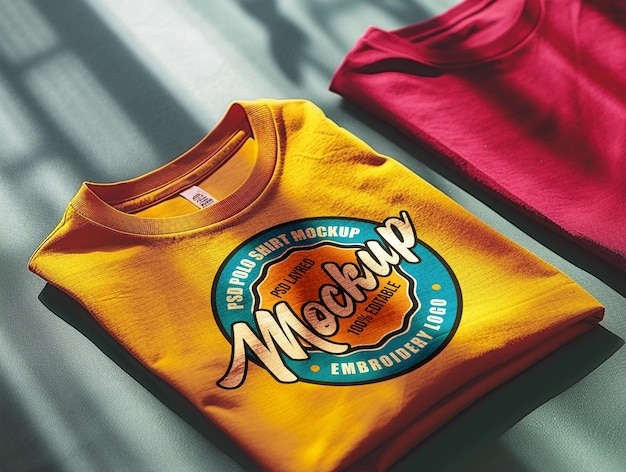 PSD t shirt logo mockup