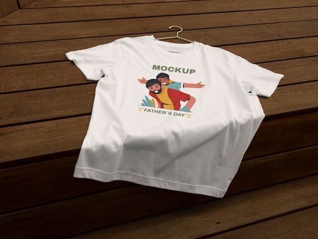 T-shirt mock-up design for father's day celebration