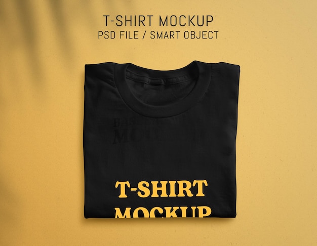 A t - shirt mockup with the text t - shirt on it