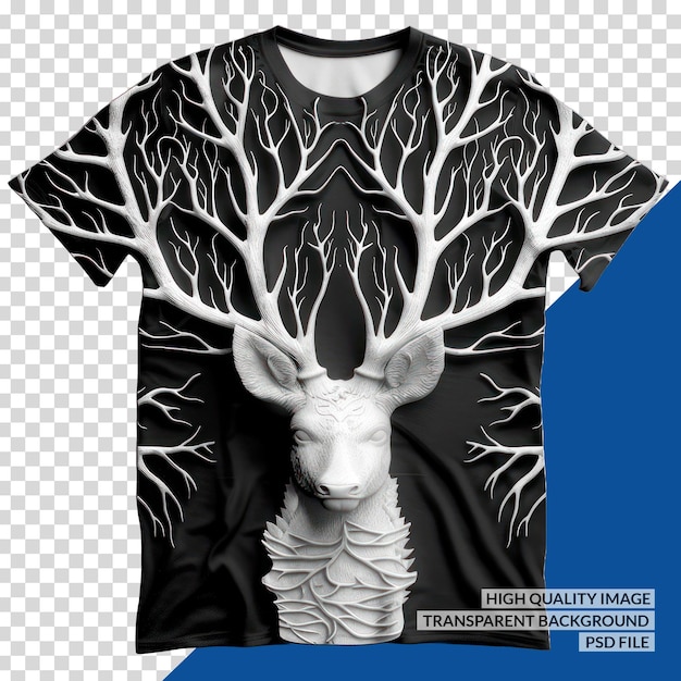 a t - shirt with a deer on it is shown on a screen