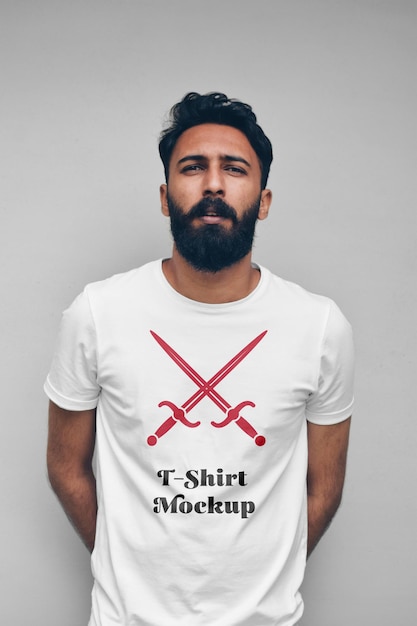 T-Shirt with Men Mockup