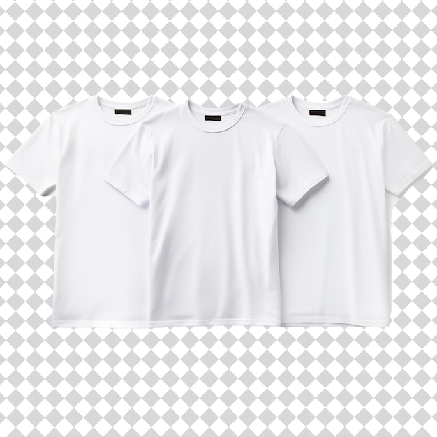 T shirts template Isolated on transparent background PSD file format