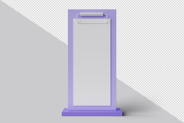 Table clip menu isolated purple DL