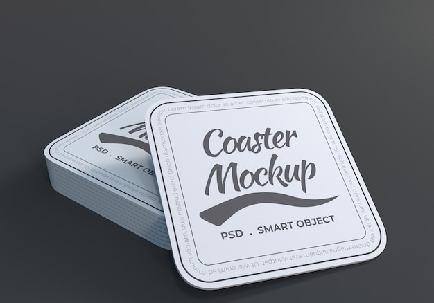 Table Coaster Mockup Design